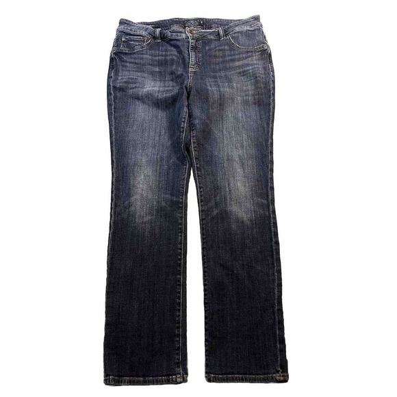 Lucky Brand Denim - Lucky Brand Womens Jeans Blue Size 16W Emma Straight Denim Hig Rise Cotton Blend